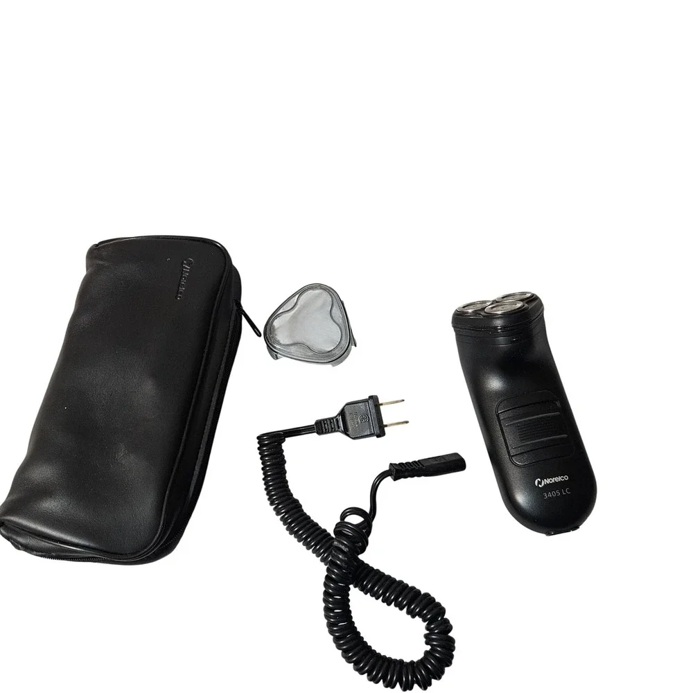 Norelco 3405 LC Men's Electric‎ Shaver Rotary Corded Travel Pouch Charger